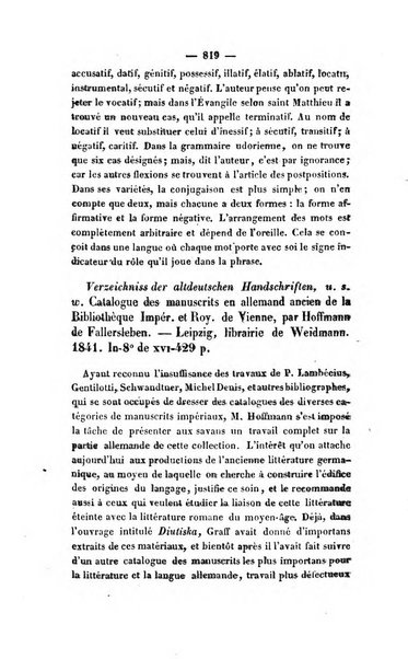 Revue de bibliographie analytique, ou Compte rendu des ouvrages scientifiques et de haute litterature publies en France et a l'etranger ...