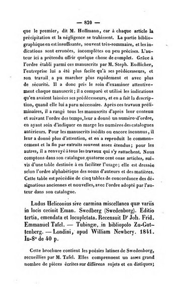 Revue de bibliographie analytique, ou Compte rendu des ouvrages scientifiques et de haute litterature publies en France et a l'etranger ...