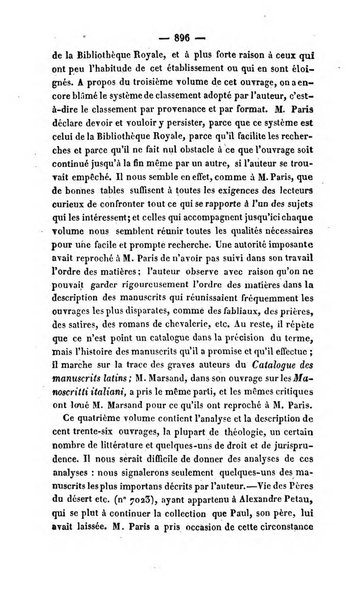 Revue de bibliographie analytique, ou Compte rendu des ouvrages scientifiques et de haute litterature publies en France et a l'etranger ...