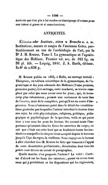 Revue de bibliographie analytique, ou Compte rendu des ouvrages scientifiques et de haute litterature publies en France et a l'etranger ...