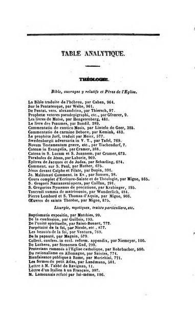 Revue de bibliographie analytique, ou Compte rendu des ouvrages scientifiques et de haute litterature publies en France et a l'etranger ...