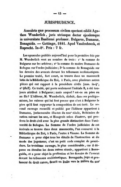 Revue de bibliographie analytique, ou Compte rendu des ouvrages scientifiques et de haute litterature publies en France et a l'etranger ...