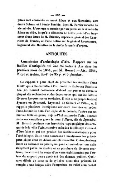 Revue de bibliographie analytique, ou Compte rendu des ouvrages scientifiques et de haute litterature publies en France et a l'etranger ...