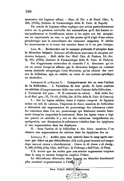 Revue des archives italiennes de biologie