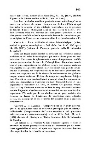 Revue des archives italiennes de biologie