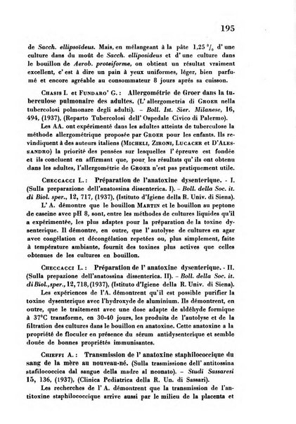 Revue des archives italiennes de biologie