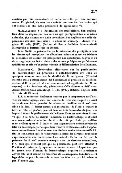 Revue des archives italiennes de biologie