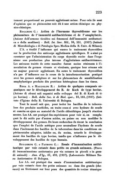 Revue des archives italiennes de biologie