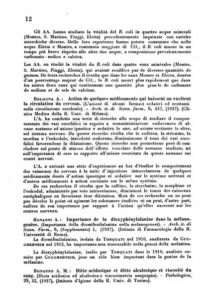 Revue des archives italiennes de biologie