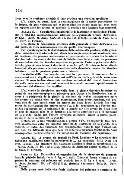 Revue des archives italiennes de biologie