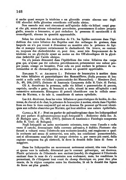 Revue des archives italiennes de biologie