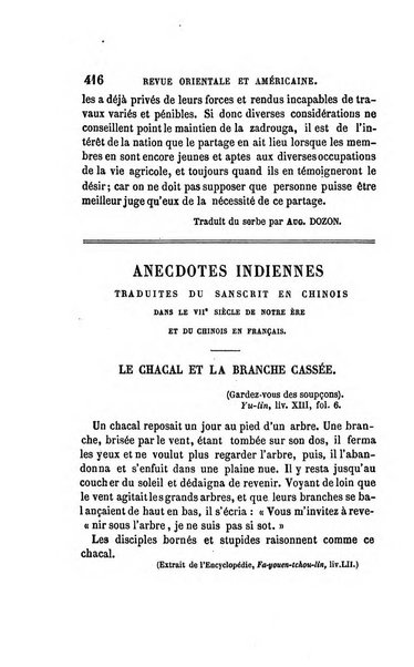 Revue orientale et americaine