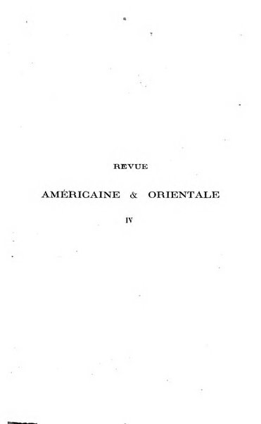 Revue orientale et americaine