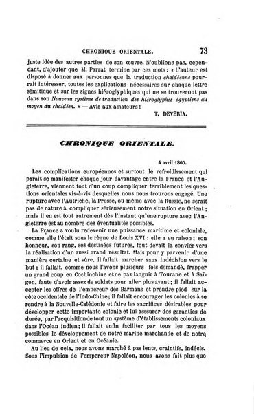 Revue orientale et americaine