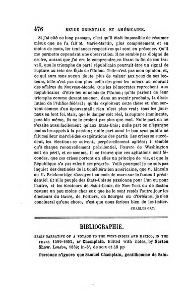 Revue orientale et americaine