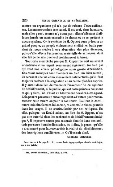 Revue orientale et americaine