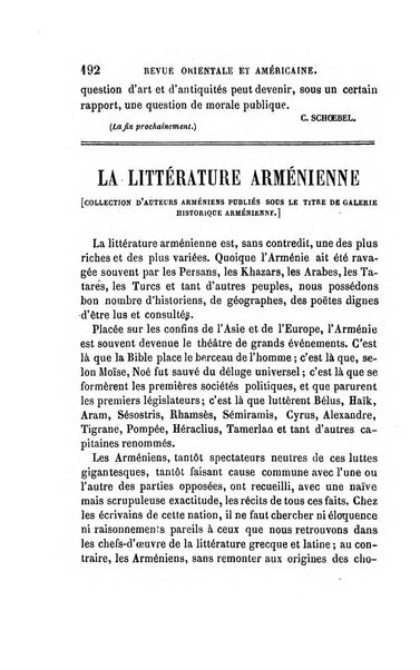 Revue orientale et americaine