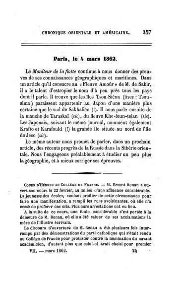 Revue orientale et americaine