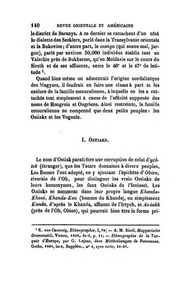 Revue orientale et americaine