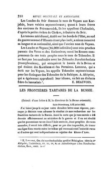 Revue orientale et americaine