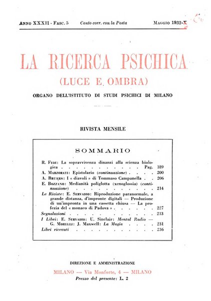 La ricerca psichica luce e ombra