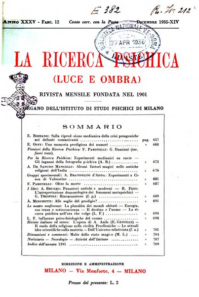 La ricerca psichica luce e ombra