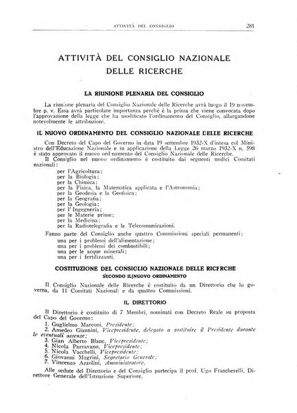 La ricerca scientifica ed il progresso tecnico nell'economia nazionale