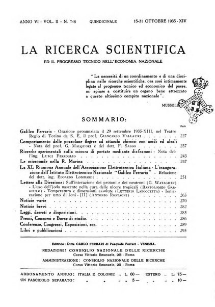 La ricerca scientifica ed il progresso tecnico nell'economia nazionale