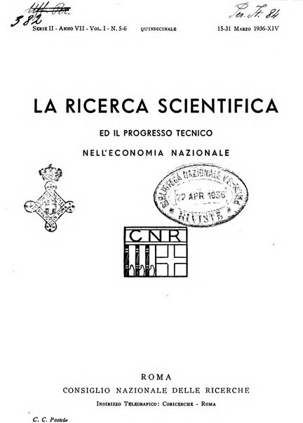 La ricerca scientifica ed il progresso tecnico nell'economia nazionale