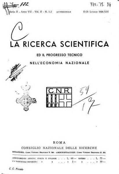 La ricerca scientifica ed il progresso tecnico nell'economia nazionale