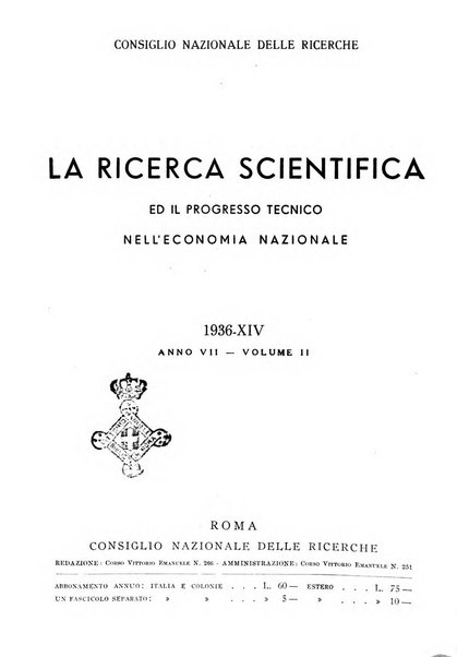 La ricerca scientifica ed il progresso tecnico nell'economia nazionale