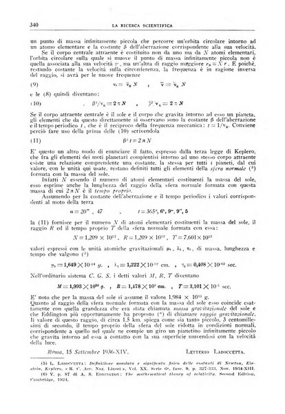 La ricerca scientifica ed il progresso tecnico nell'economia nazionale