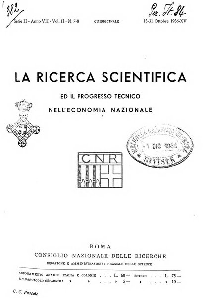 La ricerca scientifica ed il progresso tecnico nell'economia nazionale