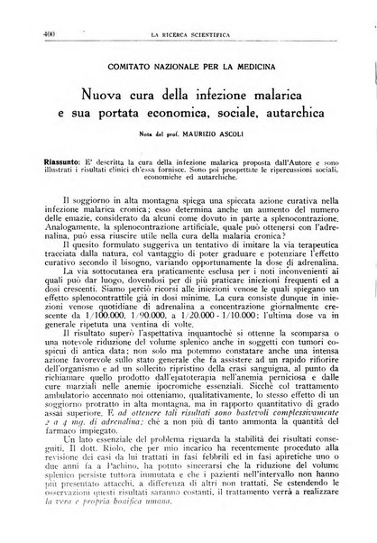 La ricerca scientifica ed il progresso tecnico nell'economia nazionale