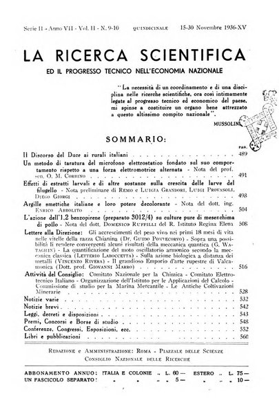 La ricerca scientifica ed il progresso tecnico nell'economia nazionale