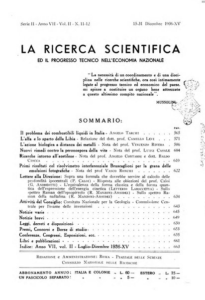 La ricerca scientifica ed il progresso tecnico nell'economia nazionale