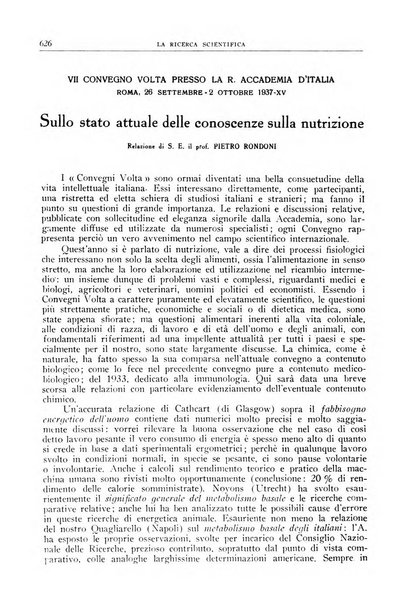 La ricerca scientifica ed il progresso tecnico nell'economia nazionale