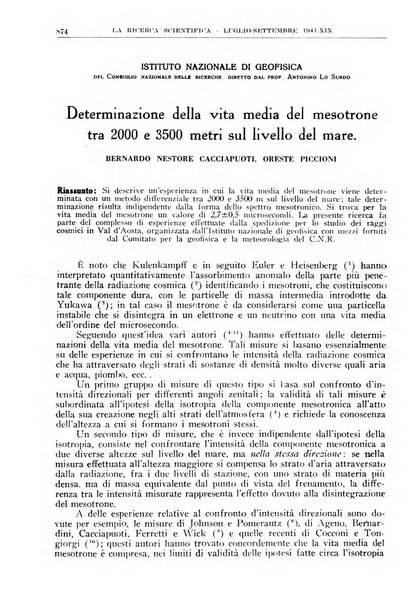 La ricerca scientifica ed il progresso tecnico rivista mensile