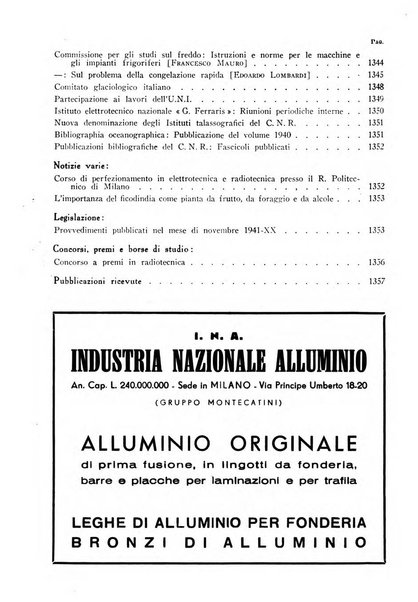 La ricerca scientifica ed il progresso tecnico rivista mensile