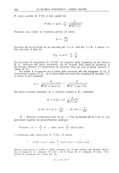 La ricerca scientifica ed il progresso tecnico rivista mensile