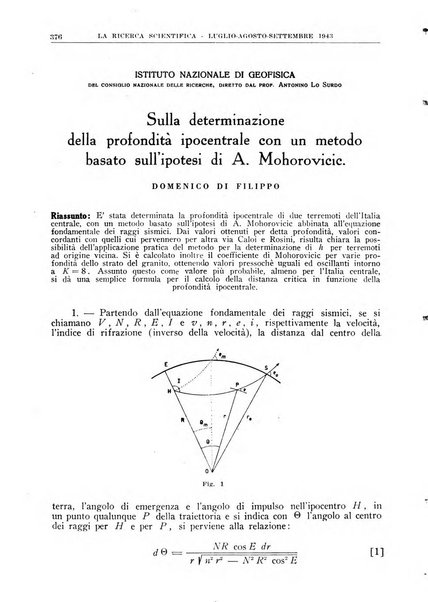 La ricerca scientifica ed il progresso tecnico rivista mensile