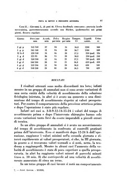 Ricerche e studi di patologia sperimentale