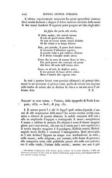 Ricoglitore italiano e straniero, ossia rivista mensuale europea di scienze, lettere, belle arti, bibliografia e varieta