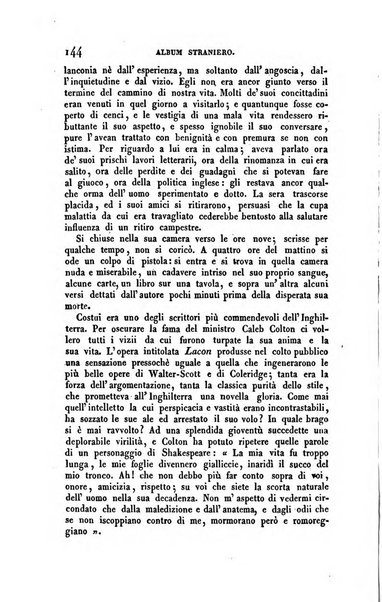 Ricoglitore italiano e straniero, ossia rivista mensuale europea di scienze, lettere, belle arti, bibliografia e varieta