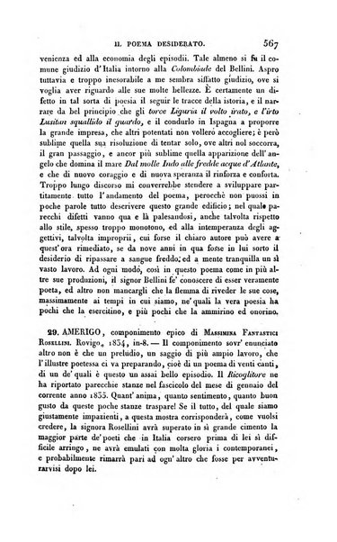 Ricoglitore italiano e straniero, ossia rivista mensuale europea di scienze, lettere, belle arti, bibliografia e varieta