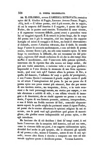 Ricoglitore italiano e straniero, ossia rivista mensuale europea di scienze, lettere, belle arti, bibliografia e varieta