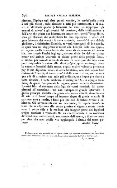 Ricoglitore italiano e straniero, ossia rivista mensuale europea di scienze, lettere, belle arti, bibliografia e varieta