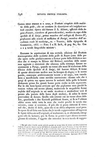 Ricoglitore italiano e straniero, ossia rivista mensuale europea di scienze, lettere, belle arti, bibliografia e varieta