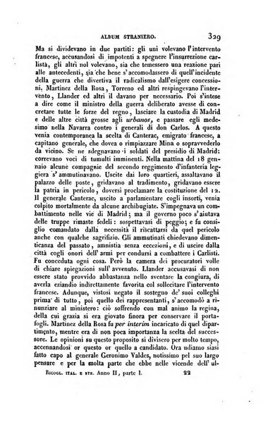 Ricoglitore italiano e straniero, ossia rivista mensuale europea di scienze, lettere, belle arti, bibliografia e varieta