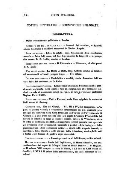 Ricoglitore italiano e straniero, ossia rivista mensuale europea di scienze, lettere, belle arti, bibliografia e varieta